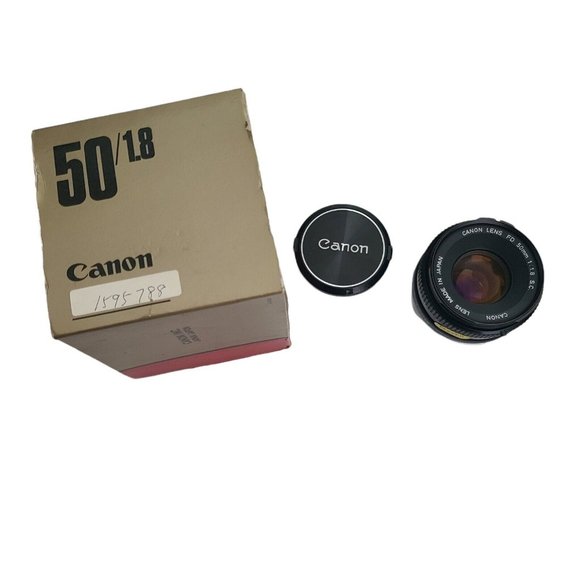 Canon FD 50 MM F1.8 S.C. Standard Prime Lens + Box Japan
